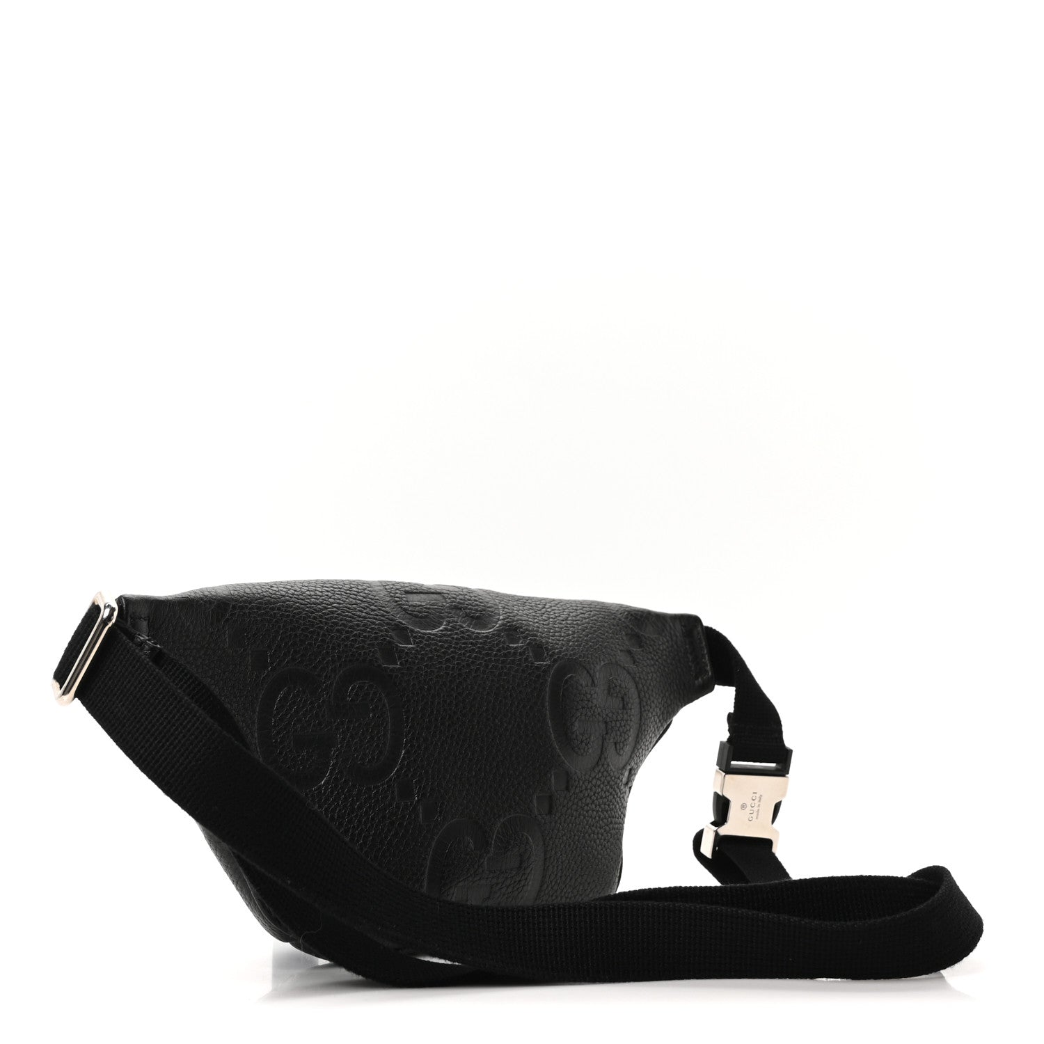 Gucci Piuma Calfskin Jumbo GG Embossed Small Belt Bag Black 3 of 10