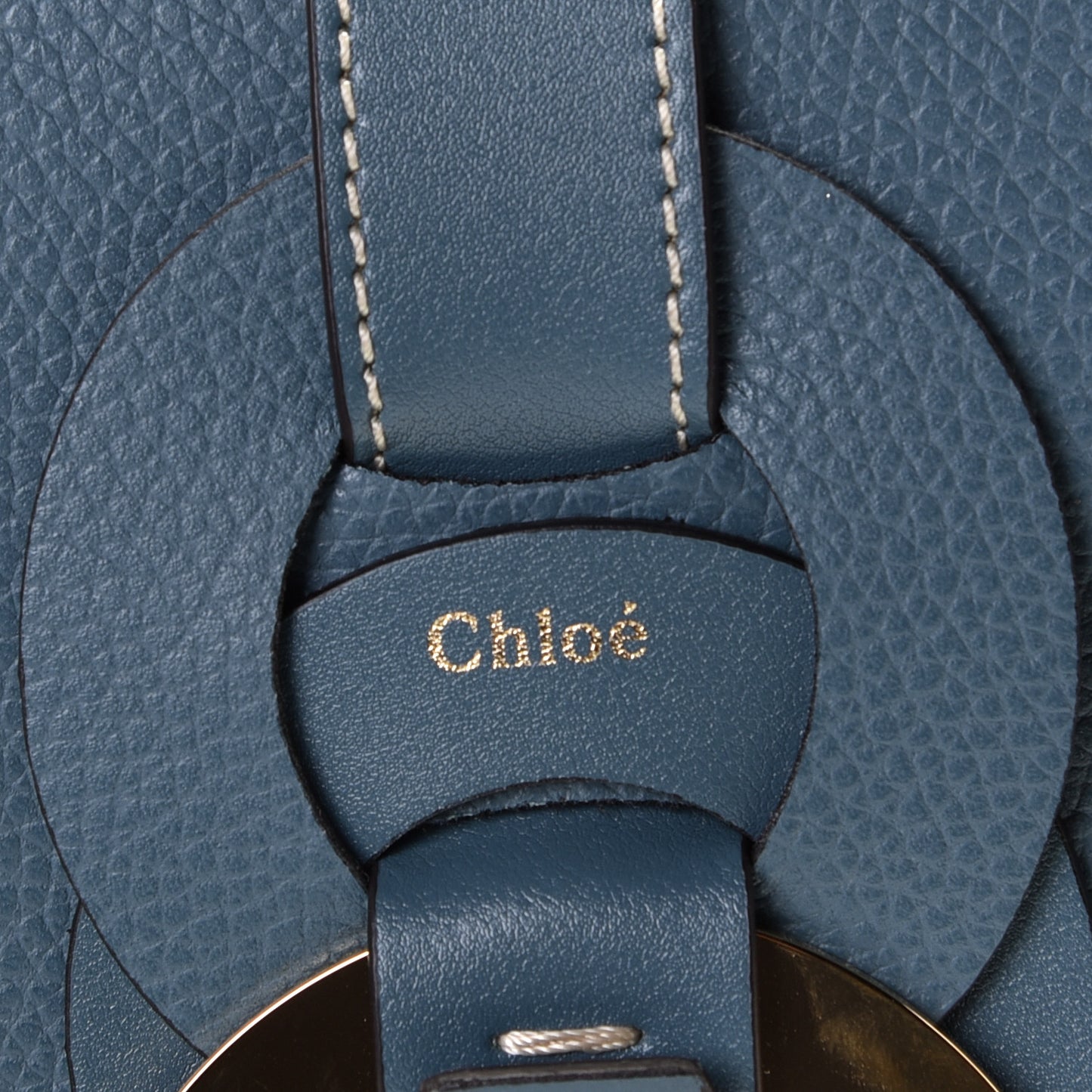 Grained Calfskin Small Darryl Saddle Crossbody Bag Mirage Blue