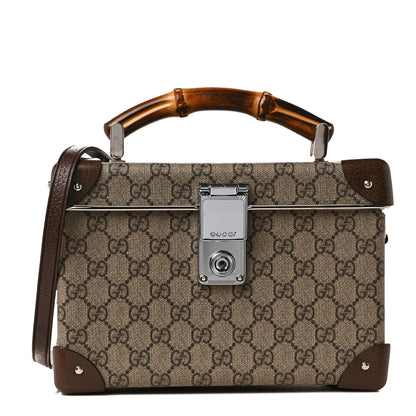 Gucci GG Supreme Monogram Globe-Trotter Beauty Case Brown 1 of 8