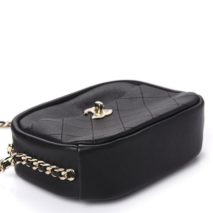 Chanel Goatskin Quilted Small Casual Trip Camera Case Black 4 of 11