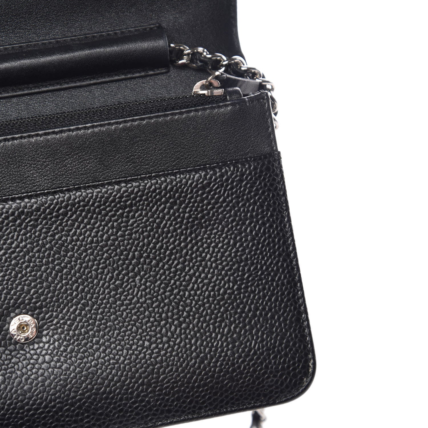 Chanel Caviar Timeless CC Wallet On Chain WOC Black 13 of 17
