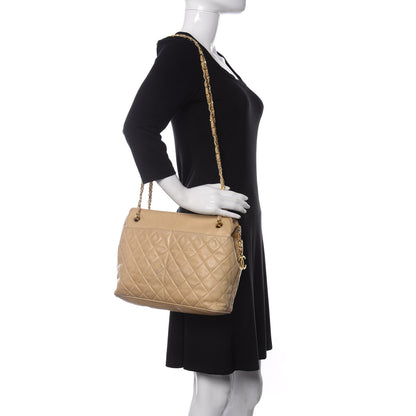 Chanel Lambskin Quilted Shoulder Bag Beige 2 of 12