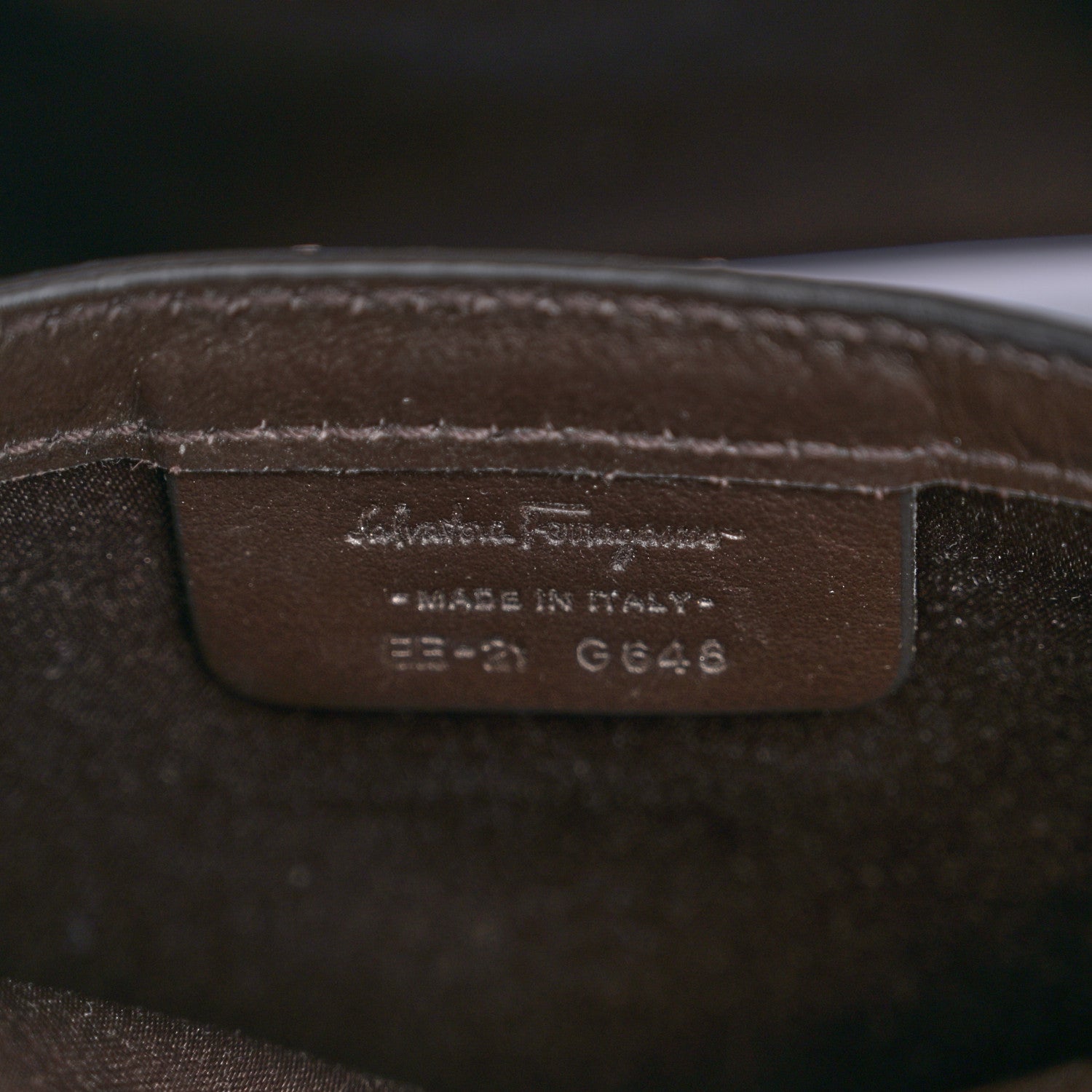 Salvatore Ferragamo Calfskin Suede Patchwork Double Handle Small Amy Tote Deep Brown 7 of 10