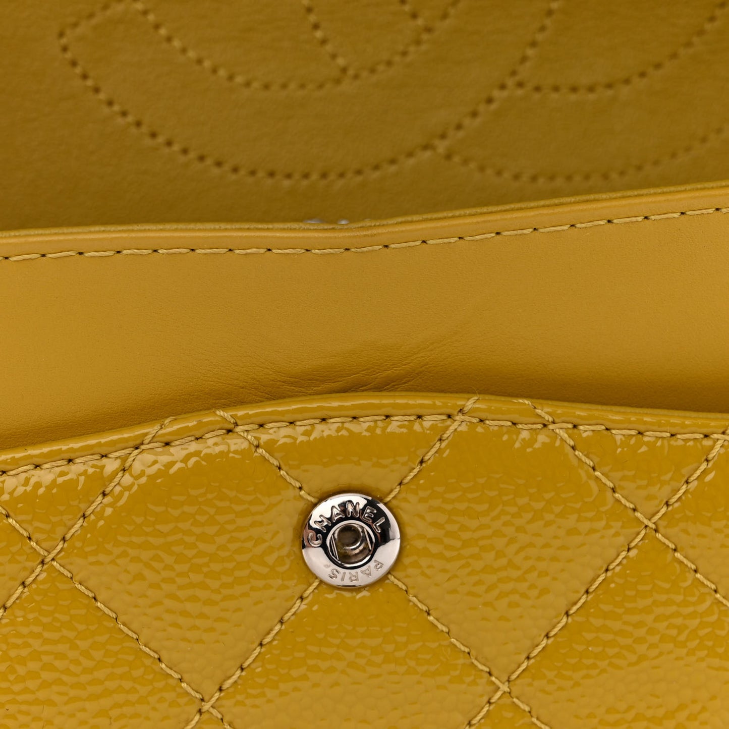 Patent Caviar Quilted 2.55 Reissue 226 Flap Yellow