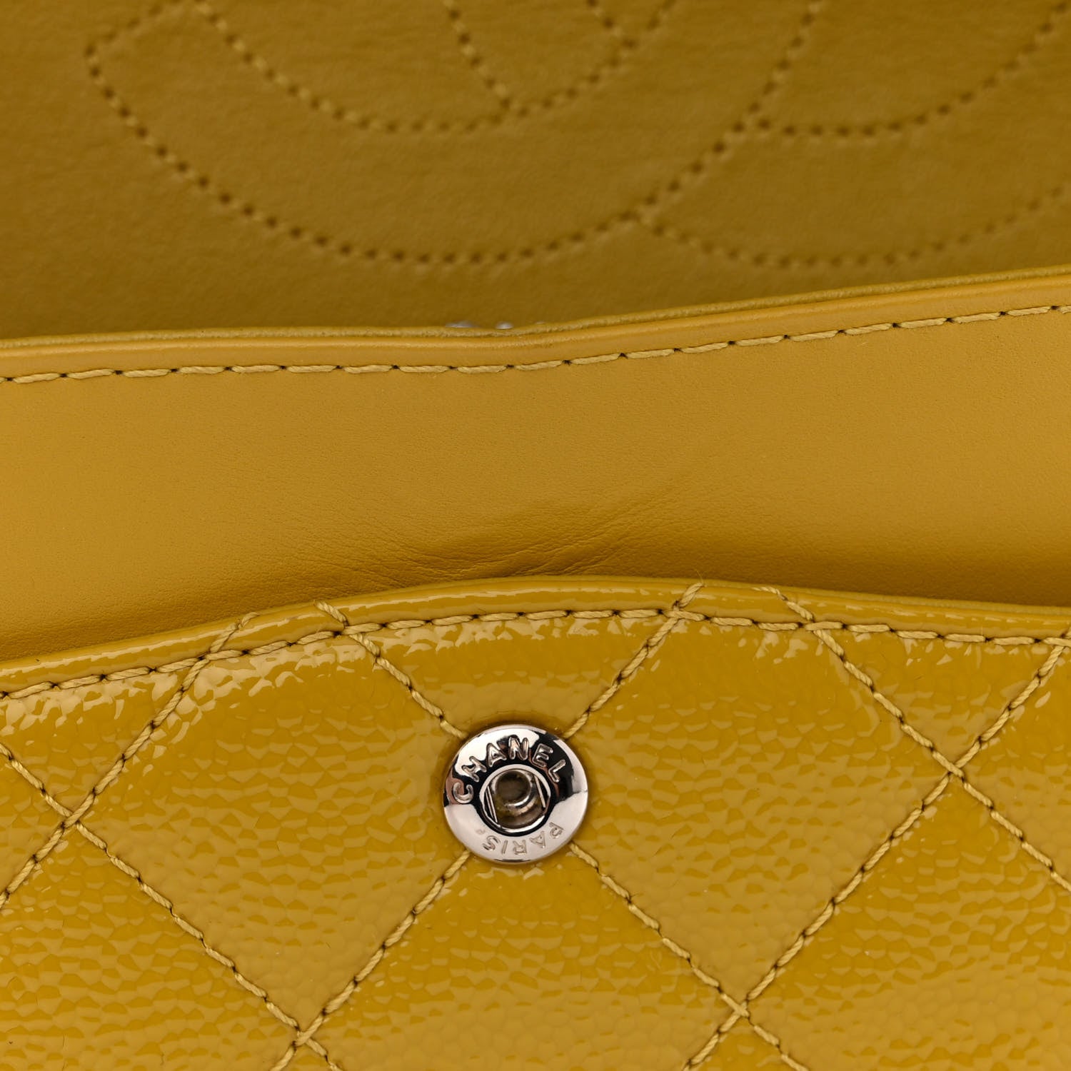 Chanel Patent Caviar Quilted 2.55 Reissue 226 Flap Yellow 11 of 14