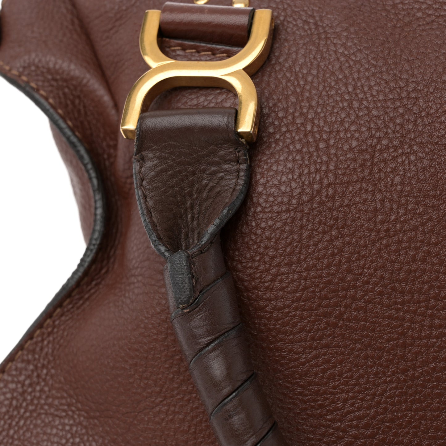 Calfskin Large Marcie Satchel Ebony