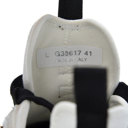 Chanel Velvet Calfskin Mixed Fibers CC Sneakers 41 Ivory Black 8 of 9