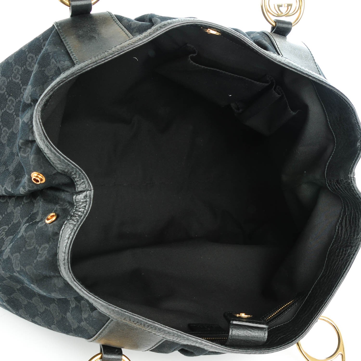 Gucci Monogram Medium Interlocking Tote Black 5 of 6