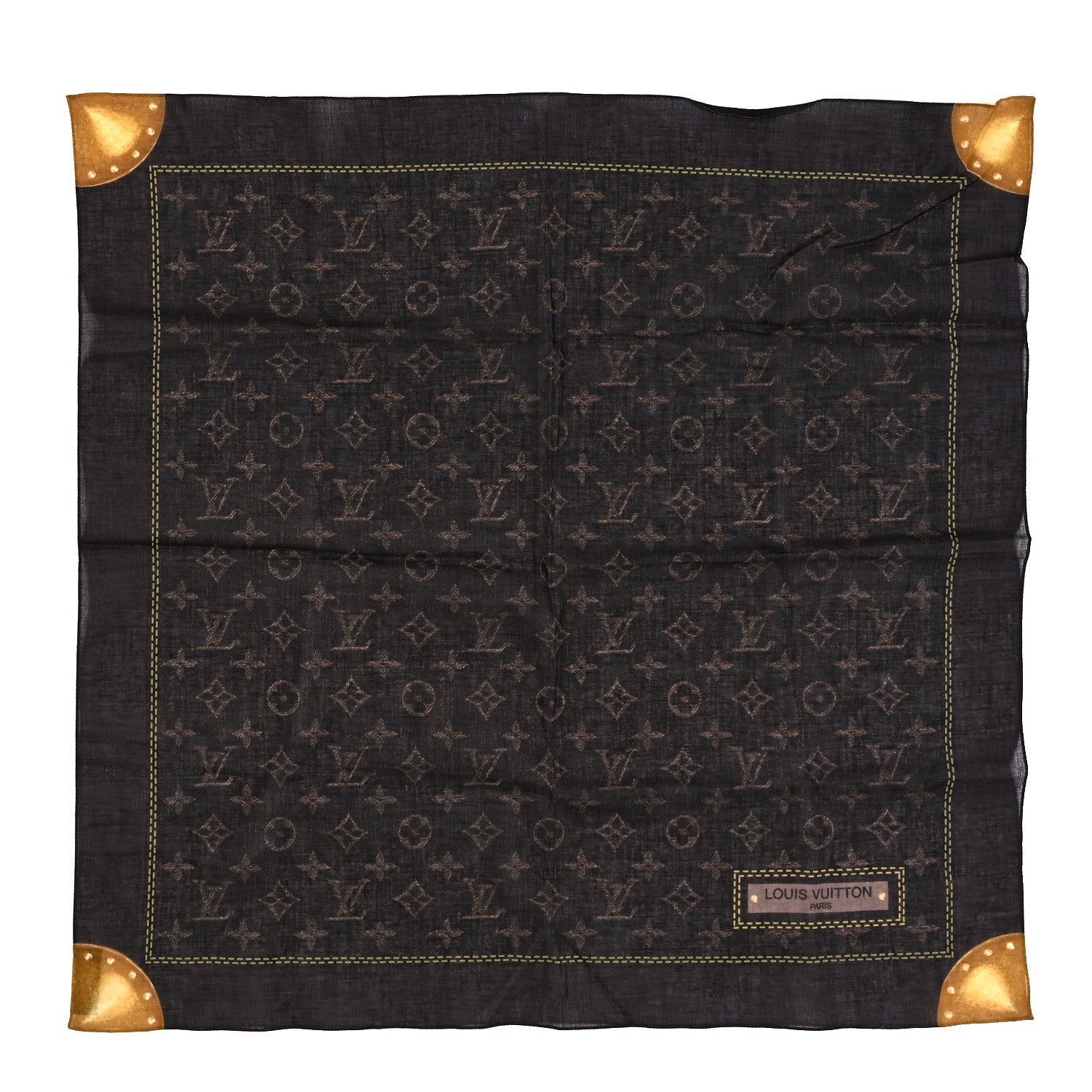 Louis Vuitton Cotton Denim Monogram Scarf Ebene 1 of 3
