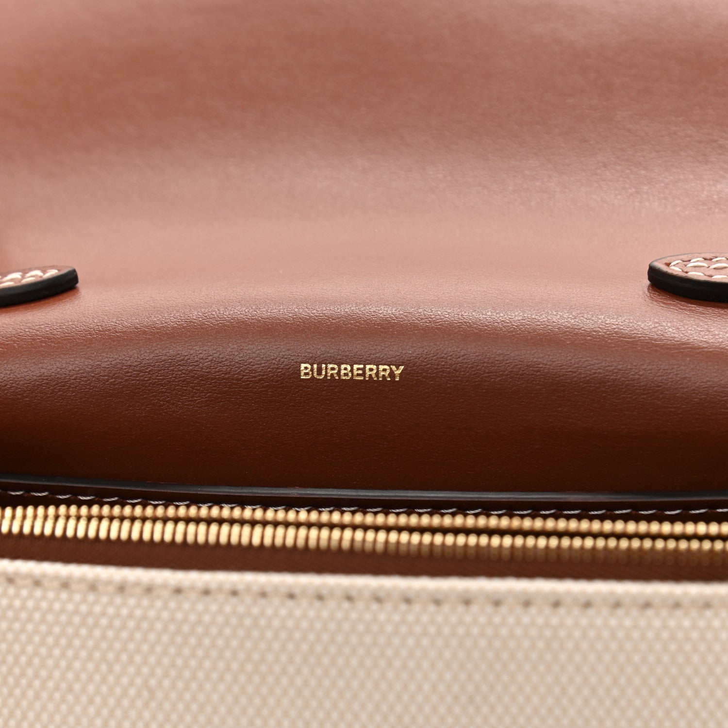 Burberry Cotton Canvas Horseferry Print Small Crossbody Bag White Tan 6 of 9