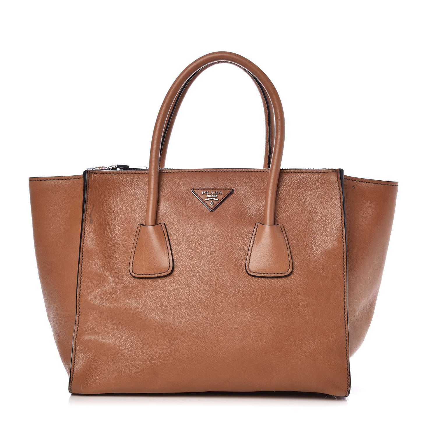 Glace Calf Twin Pocket Tote Cannella