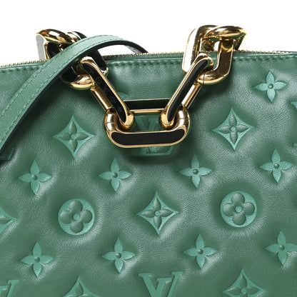 Louis Vuitton Lambskin Embossed Monogram Coussin BB Emeraude 7 of 10