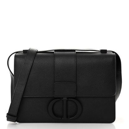 Christian Dior Ultra Matte Grained Calfskin 30 Montaigne Flap Bag Black 1 of 9