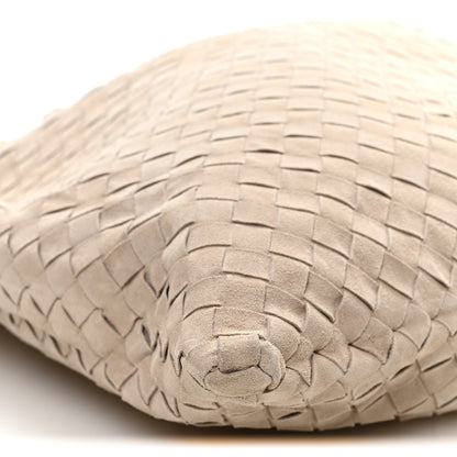 Bottega Veneta Suede Intrecciato Large Hop Ecru 9 of 10