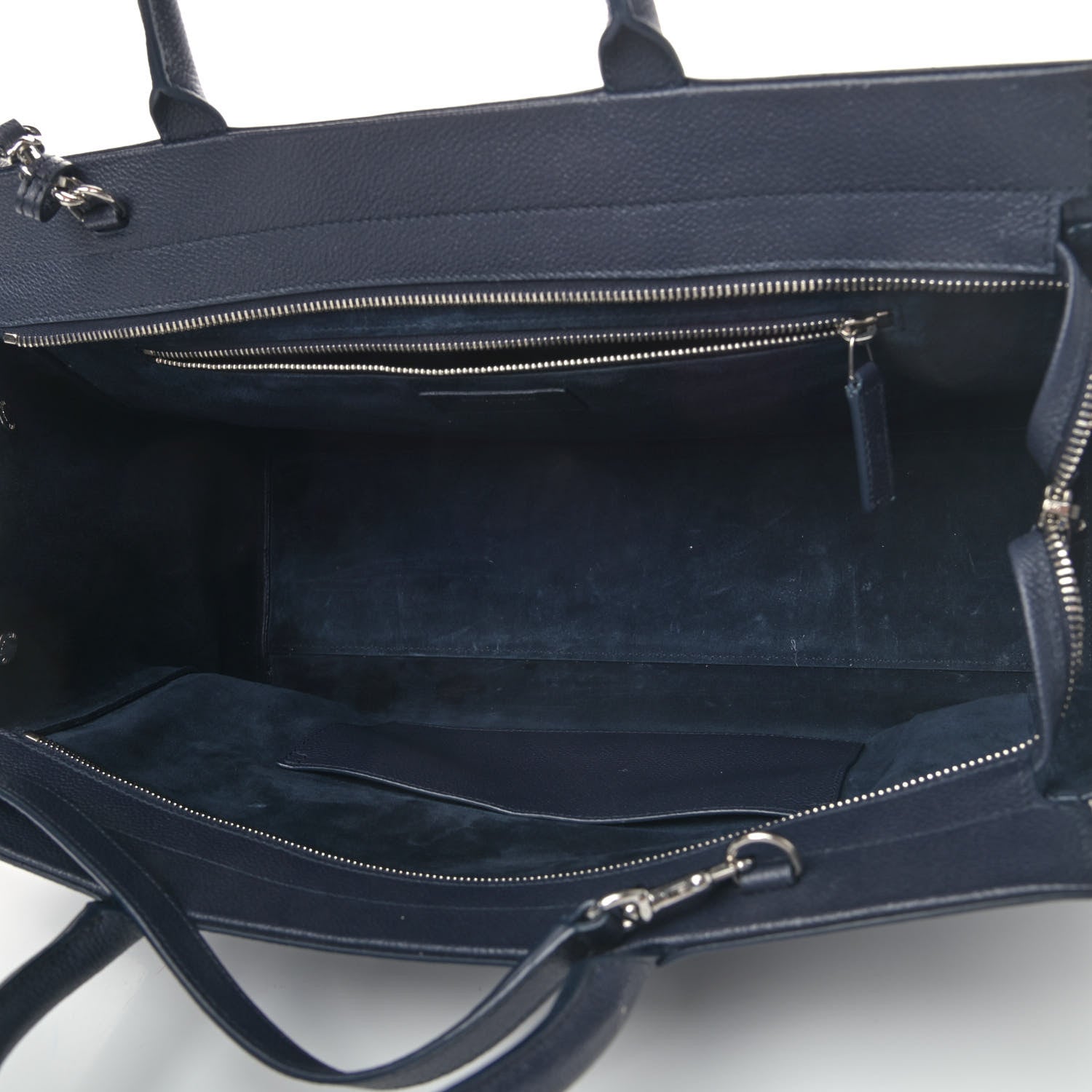 Saint Laurent Calfskin Medium Rive Gauche Cabas Navy Blue 4 of 6