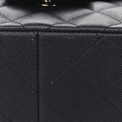 Chanel Caviar Quilted Jumbo Double Flap Navy Blue 11 of 12