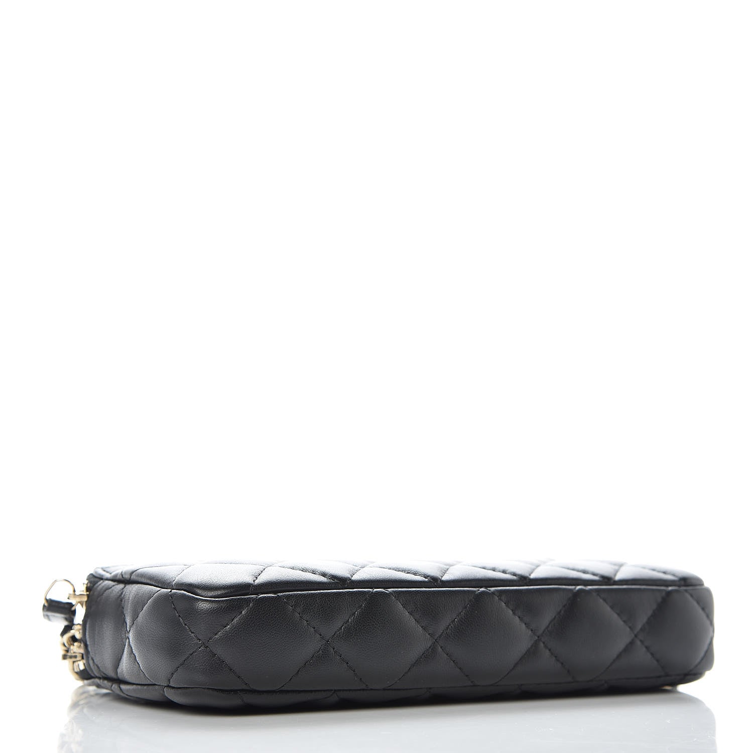 Chanel Lambskin Quilted Small Clutch With Chain Black 4 of 11