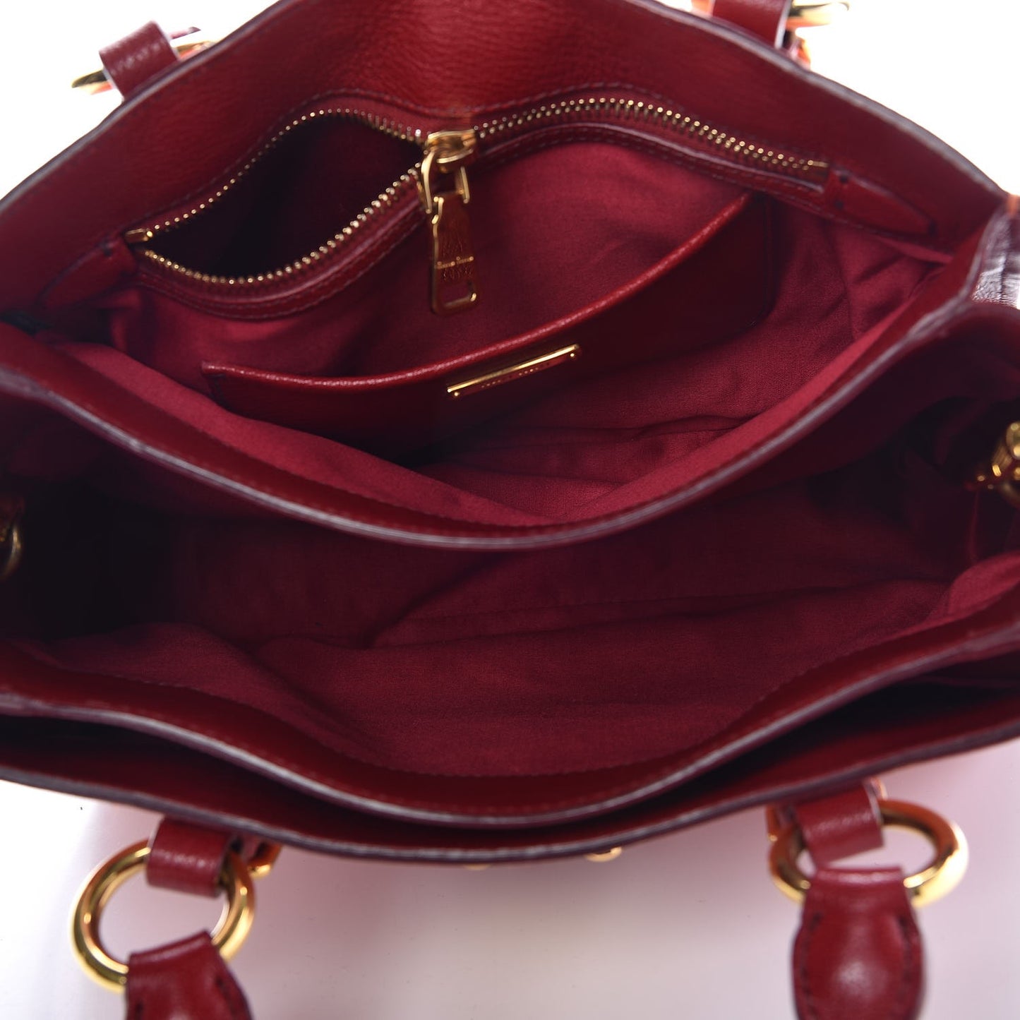 Goatskin Madras Shopping Tote Mandarino Rubino