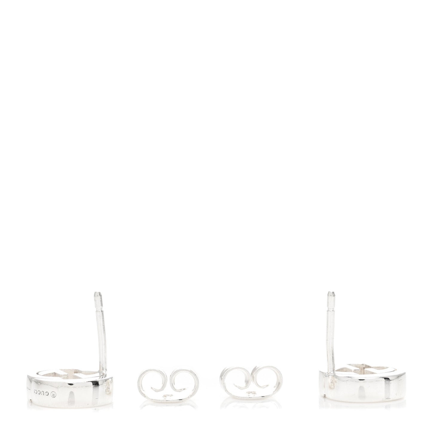 Sterling Silver Interlocking GG Stud Earrings