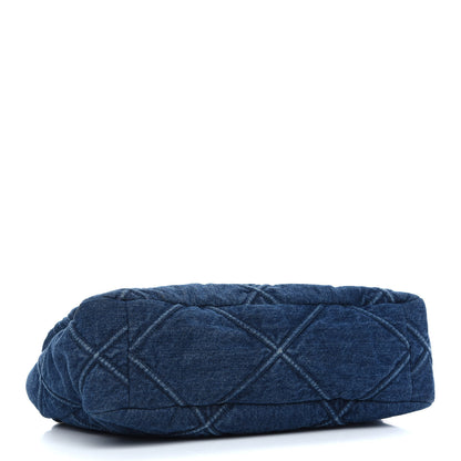 Chanel Denim Quilted Large Chanel 19 Flap Blue 4 of 10