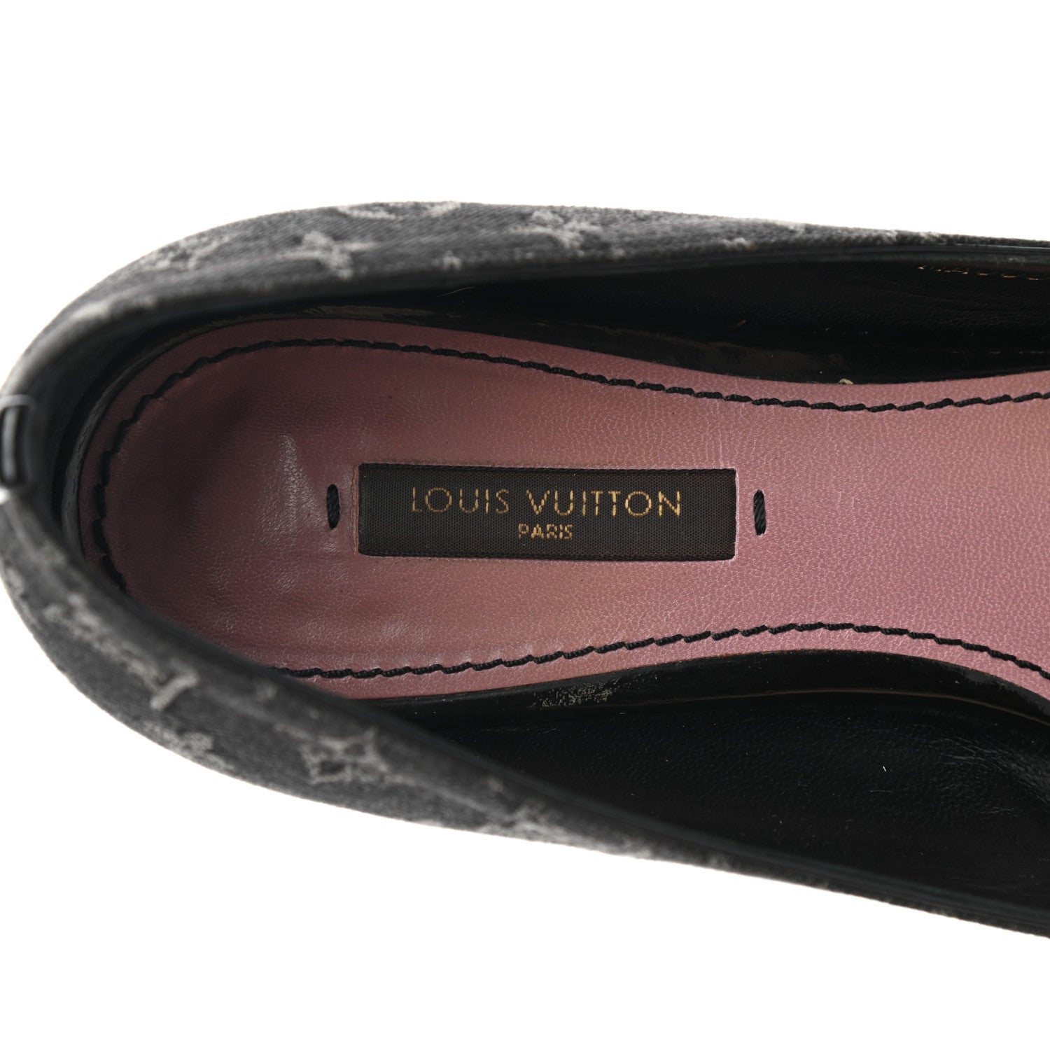 Louis Vuitton Denim Monogram Ballerina Flats 36.5 Black 8 of 12