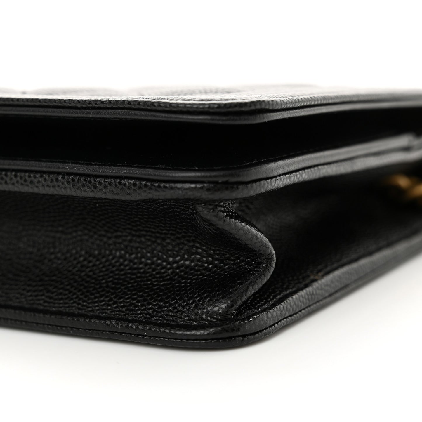 Caviar Quilted Boy Wallet On Chain WOC Black