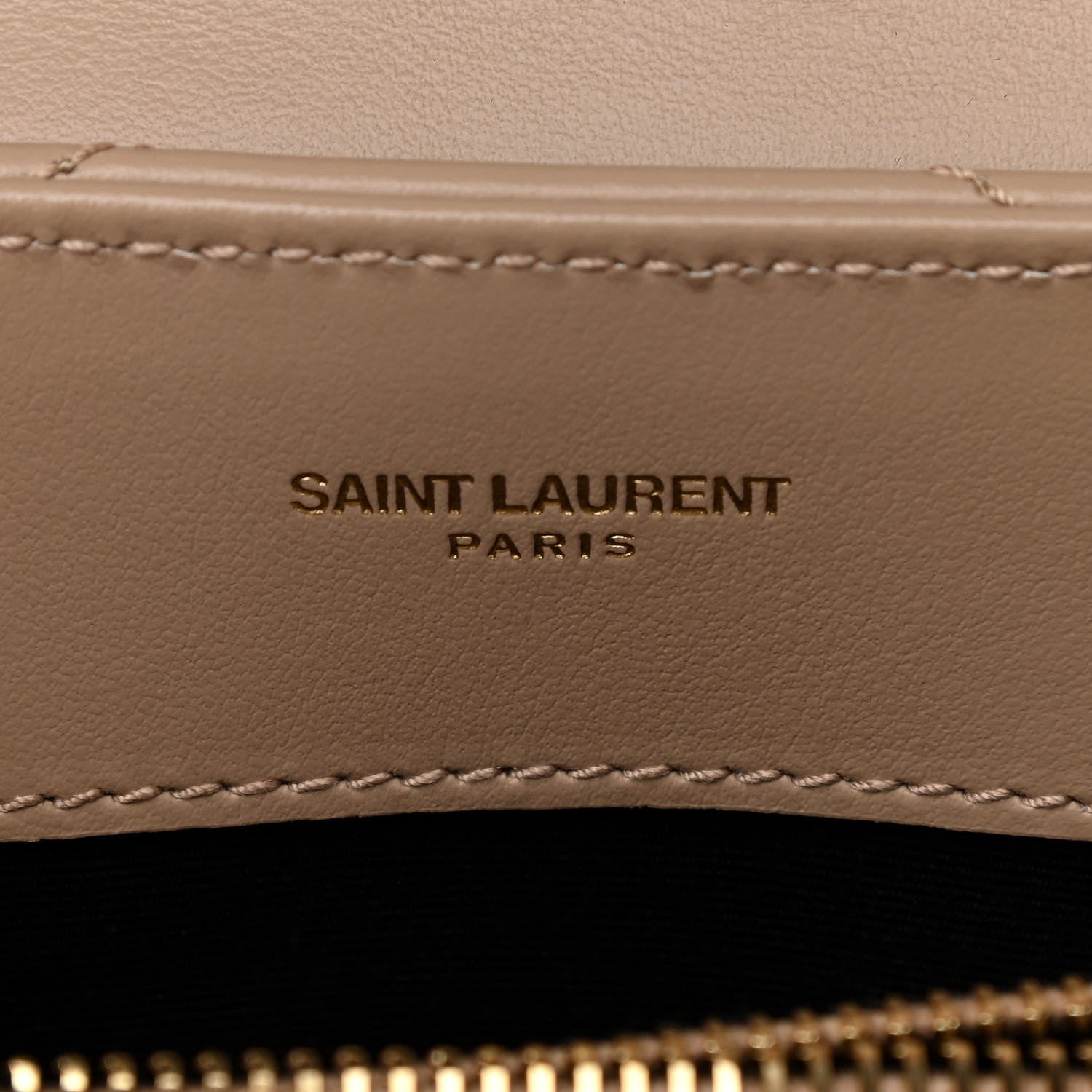Saint Laurent Calfskin Y Quilted Monogram Small Loulou Chain Satchel Dark Beige 6 of 11