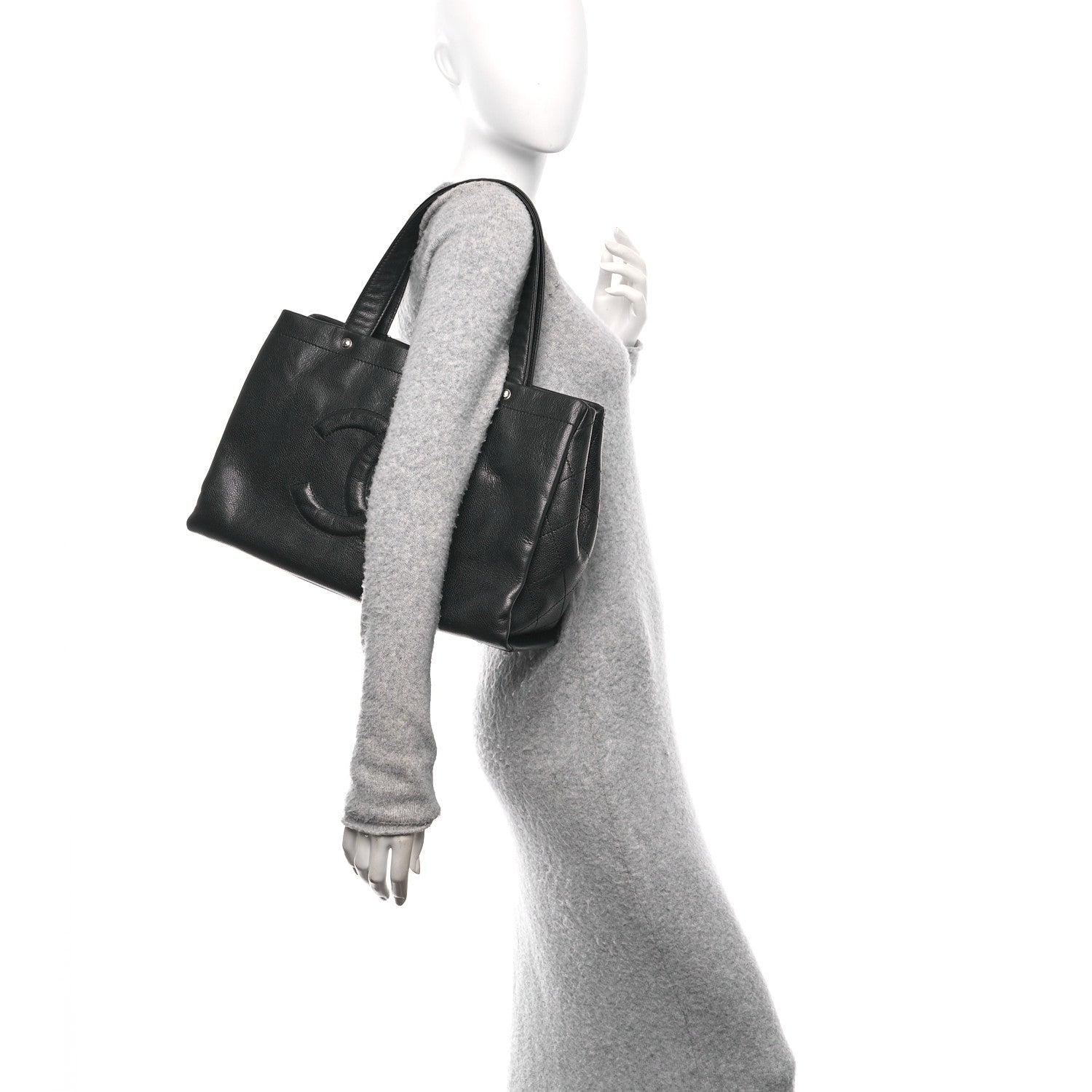Chanel Caviar Executive Cerf Shopper Tote Black Black 2 of 10