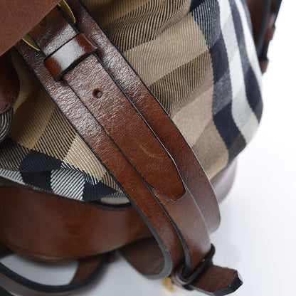 Burberry House Check Bridle Calfskin Rowan Tote Dark Tan 17 of 18