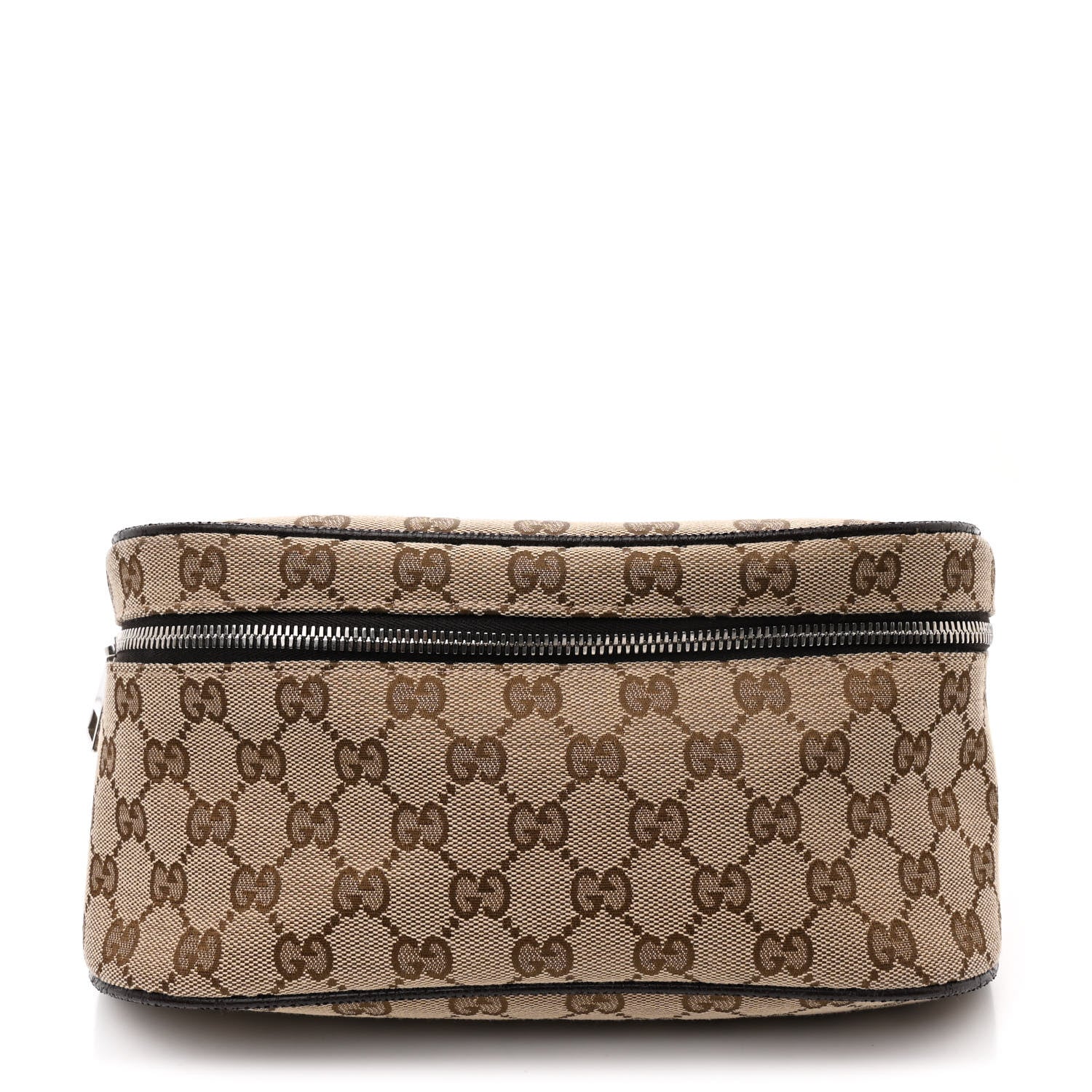 Gucci Monogram Dollar Calfskin Waist Pouch Beige Ebony Testa di Moro Marrone Scuro 1 of 10