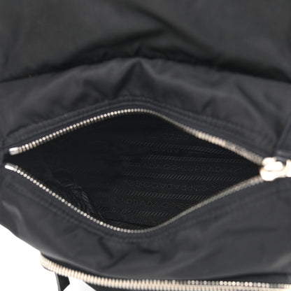 Prada Nylon Vela Saffiano Shoulder Bag Black 5 of 10