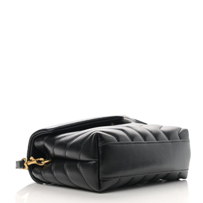Saint Laurent Calfskin Y Quilted Monogram Toy Loulou Crossbody Bag Black 4 of 14
