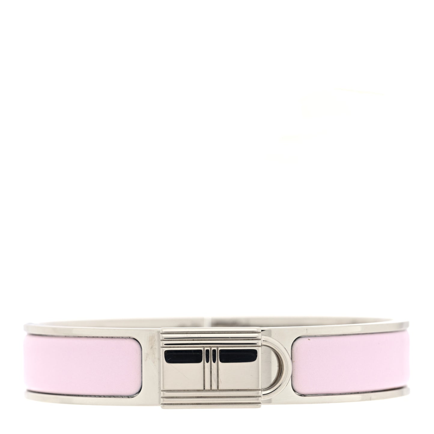 Enamel Narrow Clic Cadenas Bracelet PM Rose Dragee
