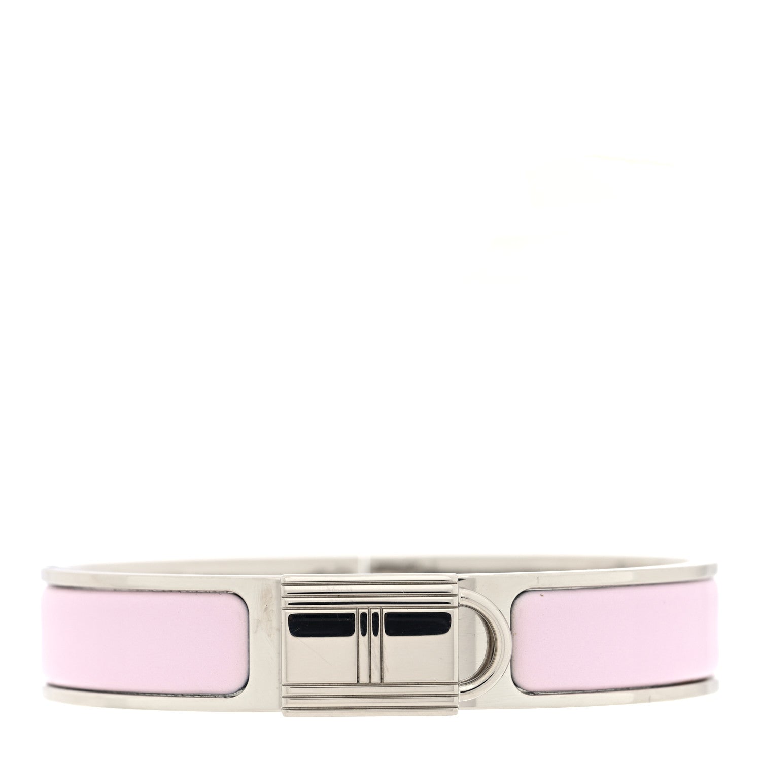 Hermes Enamel Narrow Clic Cadenas Bracelet PM Rose Dragee 1 of 5