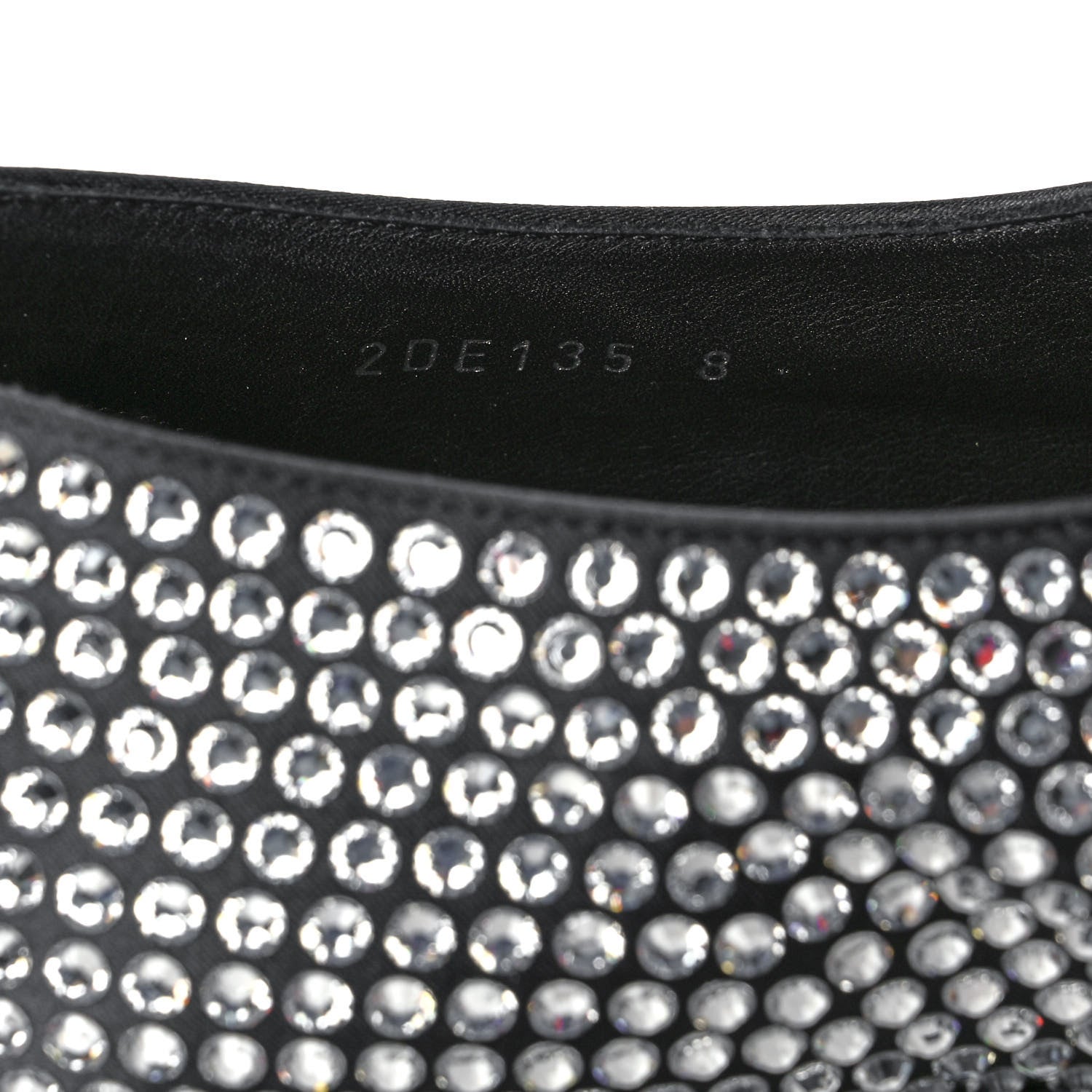 Prada Satin Crystal Metal Triangle Logo Mens Loafers 8 Crystal 9 of 9