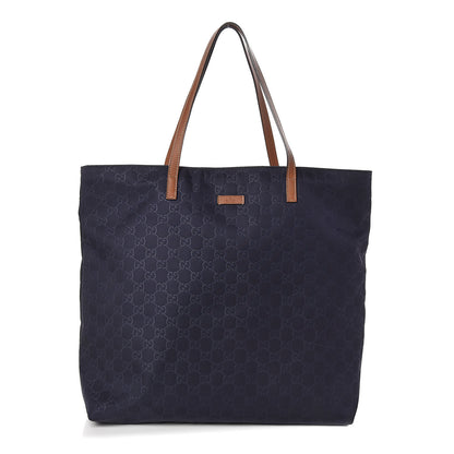 Gucci Nylon Monogram Large Tote Navy 1 of 11