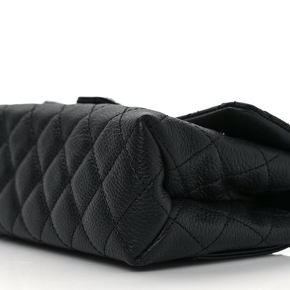 Chanel Grained Calfskin Quilted 2.55 Reissue Flap Belt Bag Clutch Black 9 of 9