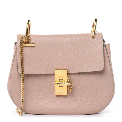 Chloe Grained Lambskin Drew Shoulder Bag Cement Pink 1 of 18