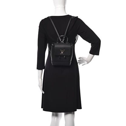 Louis Vuitton Calfskin Lockme Mini Backpack Black 2 of 15
