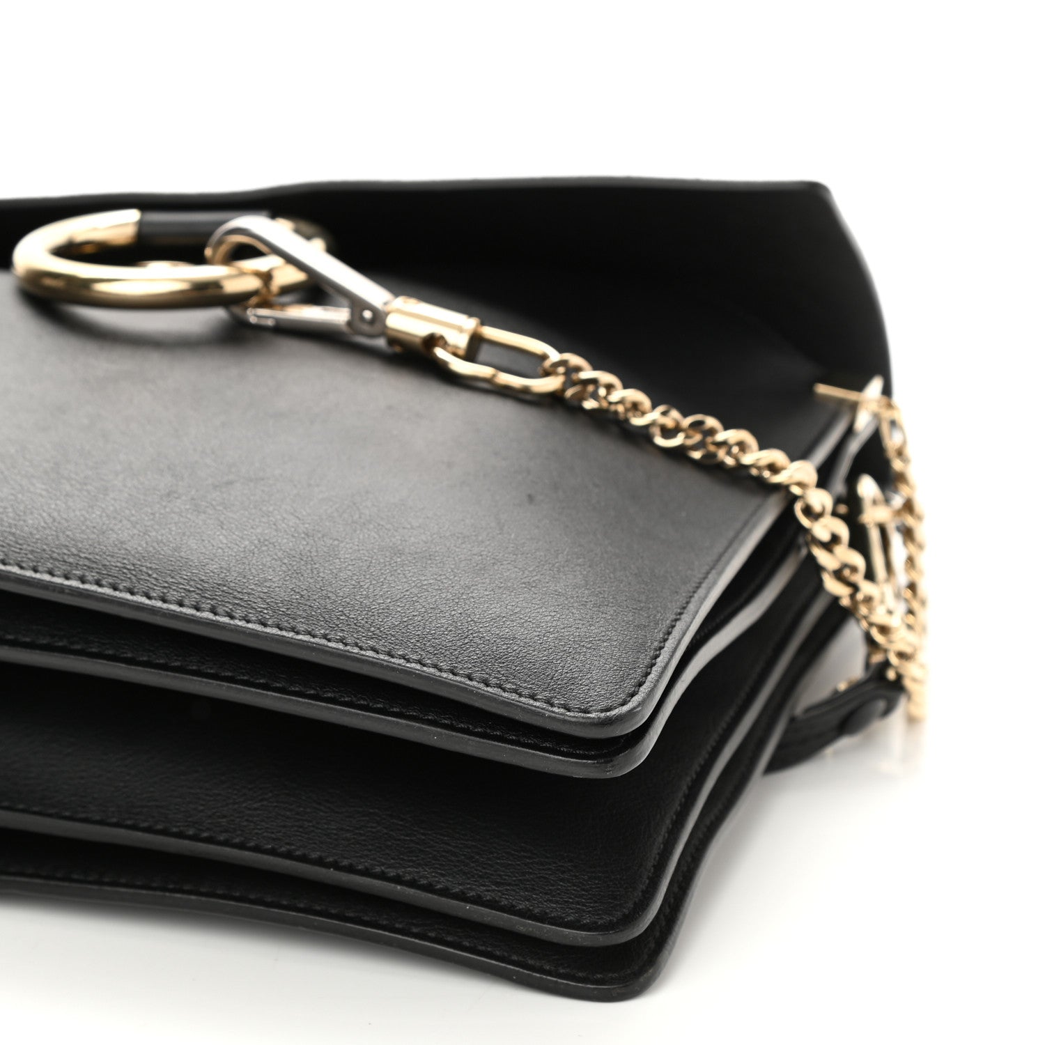Chloe Suede Calfskin Medium Faye Shoulder Bag Black 7 of 7