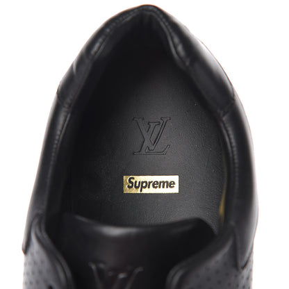 Louis Vuitton X SUPREME Calfskin Run Away Sneakers 10 Black 6 of 9