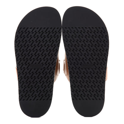 Hermes Calfskin Womens Chypre Sandals 38.5 Naturel 6 of 10