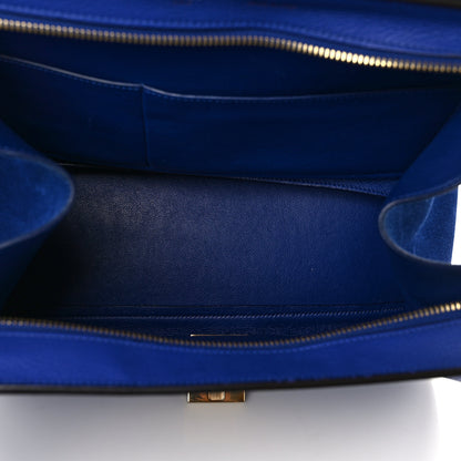 Celine Drummed Calfskin Suede Medium Trapeze Indigo 5 of 14