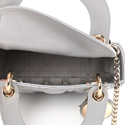 Christian Dior Lambskin Cannage Mini Lady Dior Grey 5 of 17