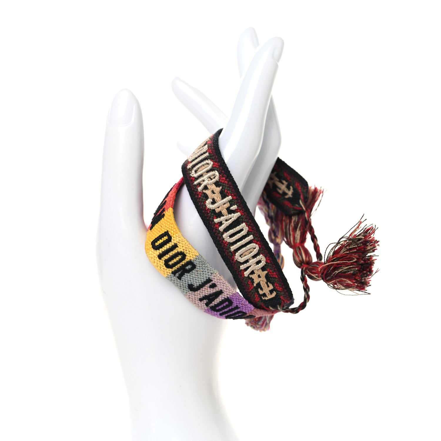 Christian Dior Woven Cotton J'Adior Friendship Bracelet Set