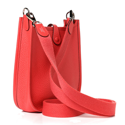 Hermes Taurillon Clemence Evelyne TPM Rouge Pivoine 2 of 9
