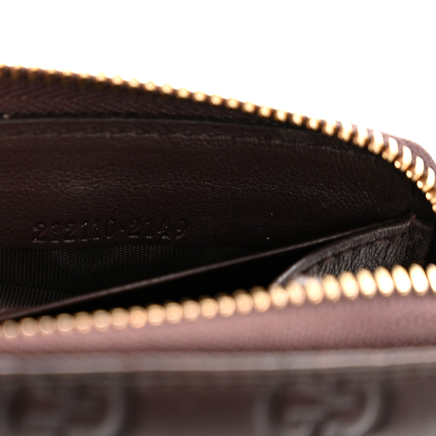 Guccissima GG Pierce Zip Around Wallet Dark Brown