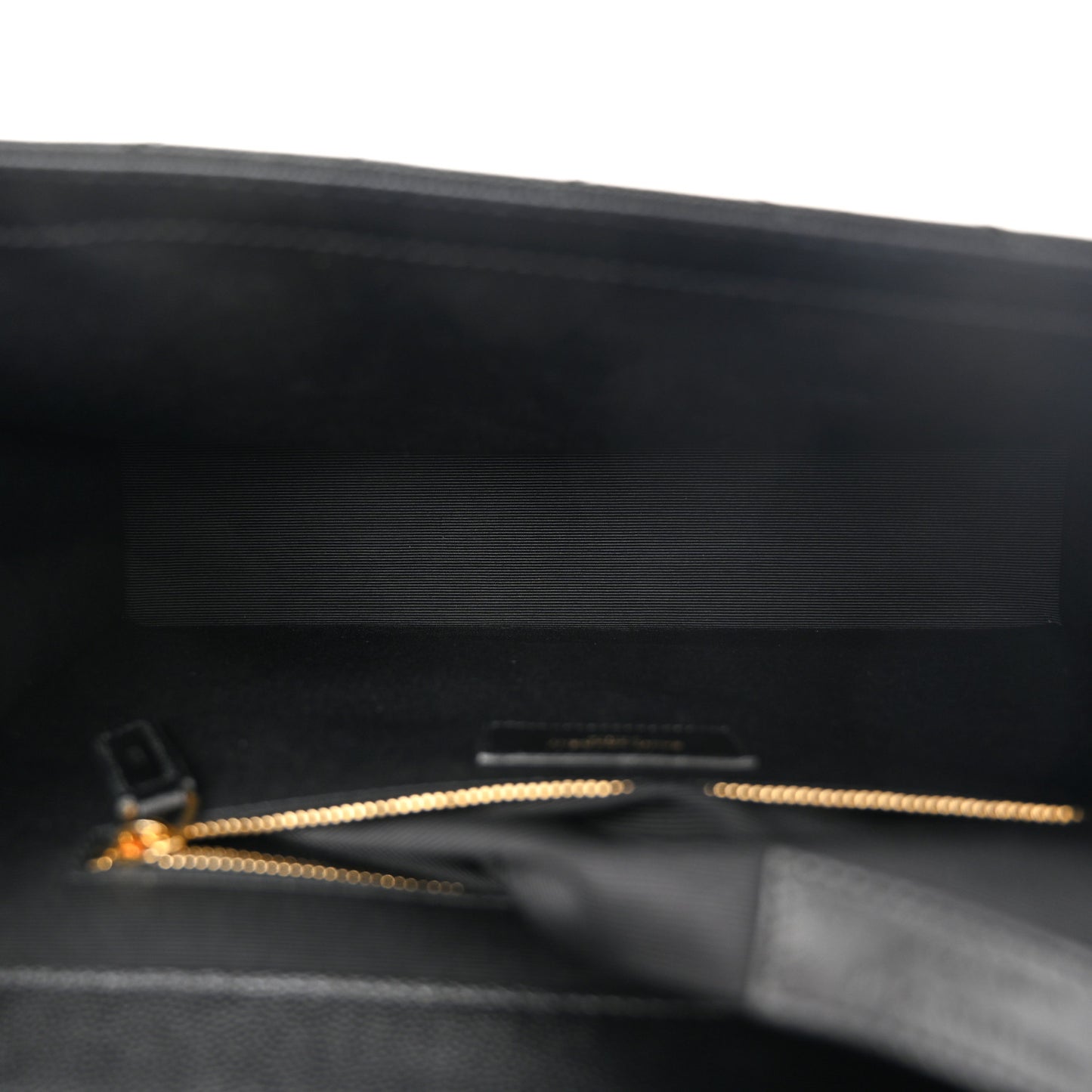 Grain De Poudre Matelasse Chevron Large Monogram Satchel Black