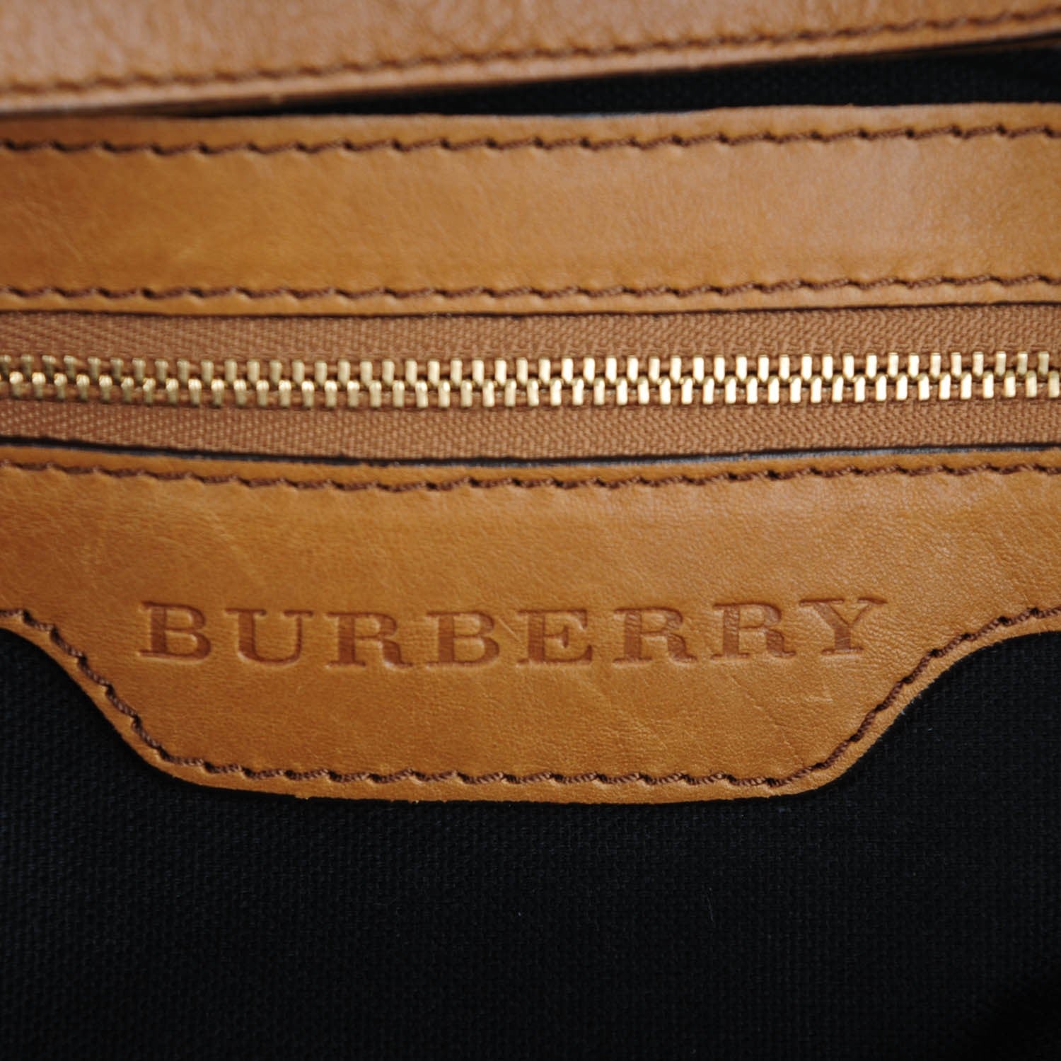 Burberry House Check Medium Clementon Satchel Camel 6 of 10