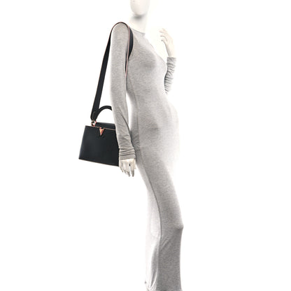 Louis Vuitton Taurillon Capucines BB Black Pink 2 of 9